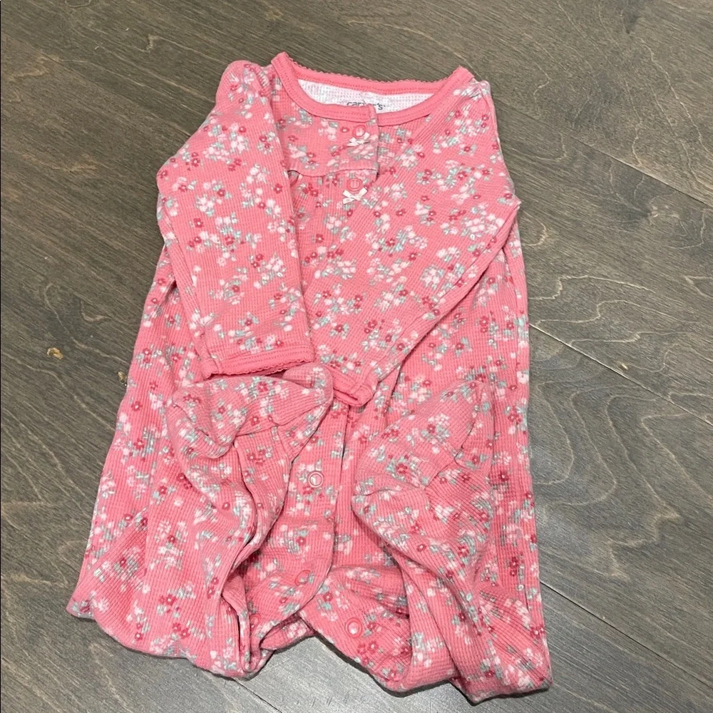 Carter's 9M  Pink Floral Baby Romper